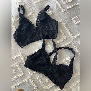 Black Bralettes (Both)